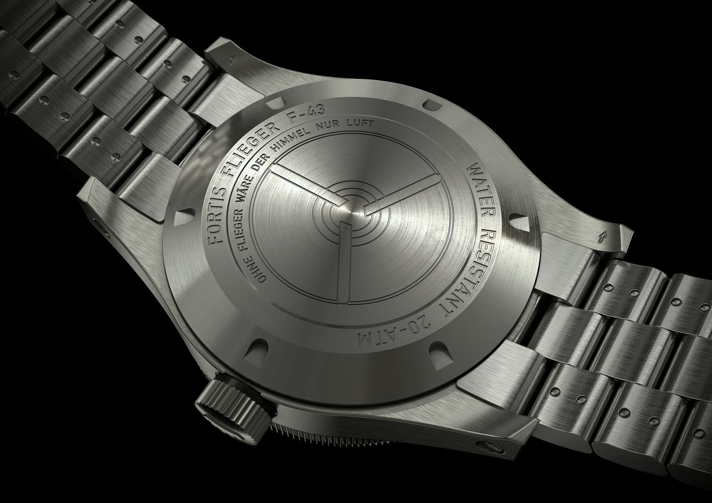 Fortis Flieger F-43 Triple-GMT Original auf Block Bracelet