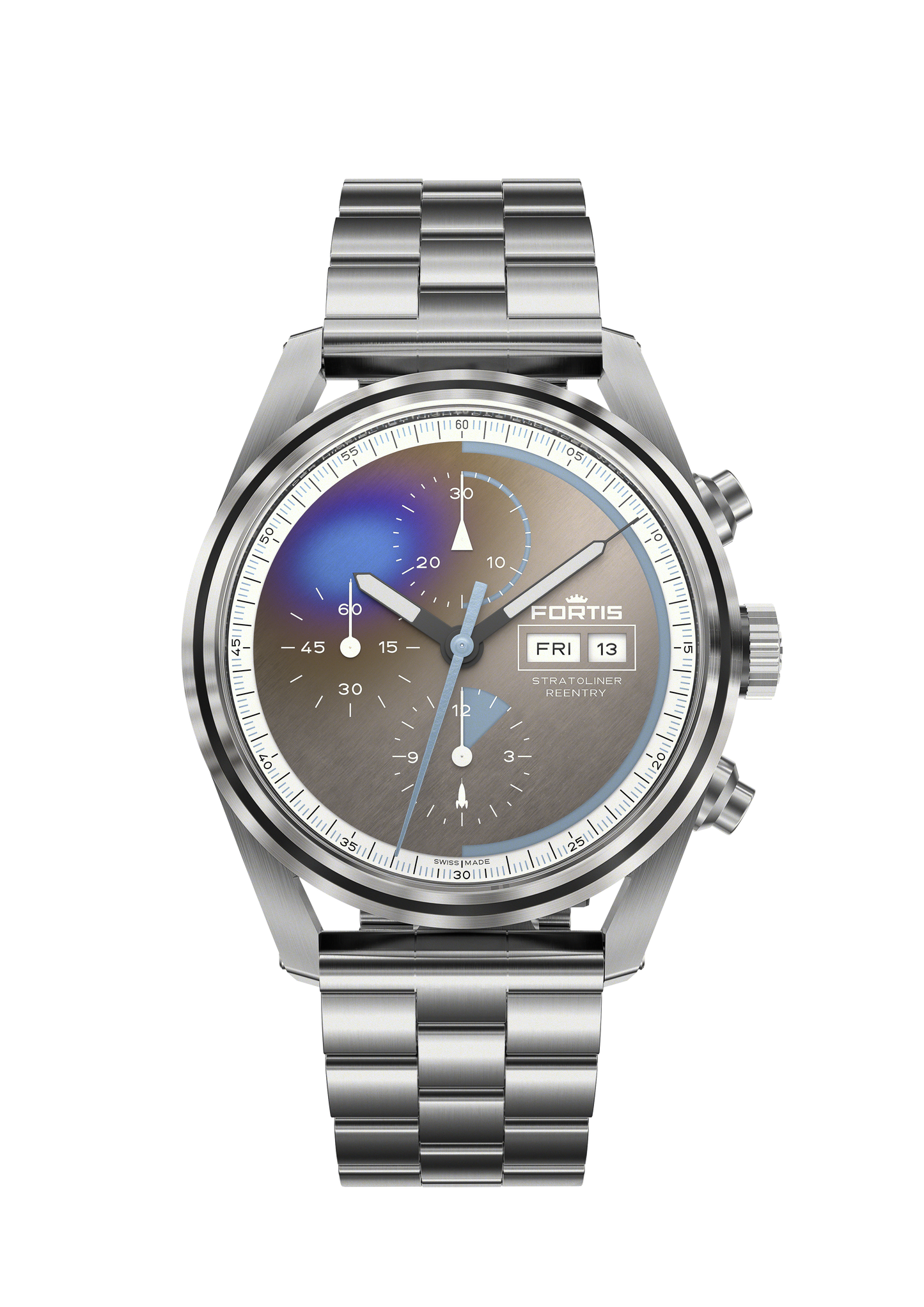 Fortis Stratoliner S-41 Reentry Edition auf Block Bracelet