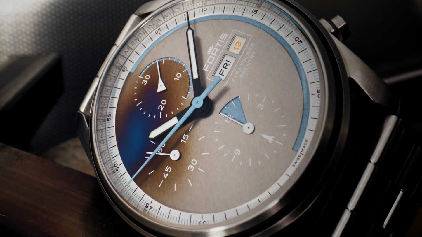 Fortis Stratoliner S-41 Reentry Edition auf Block Bracelet