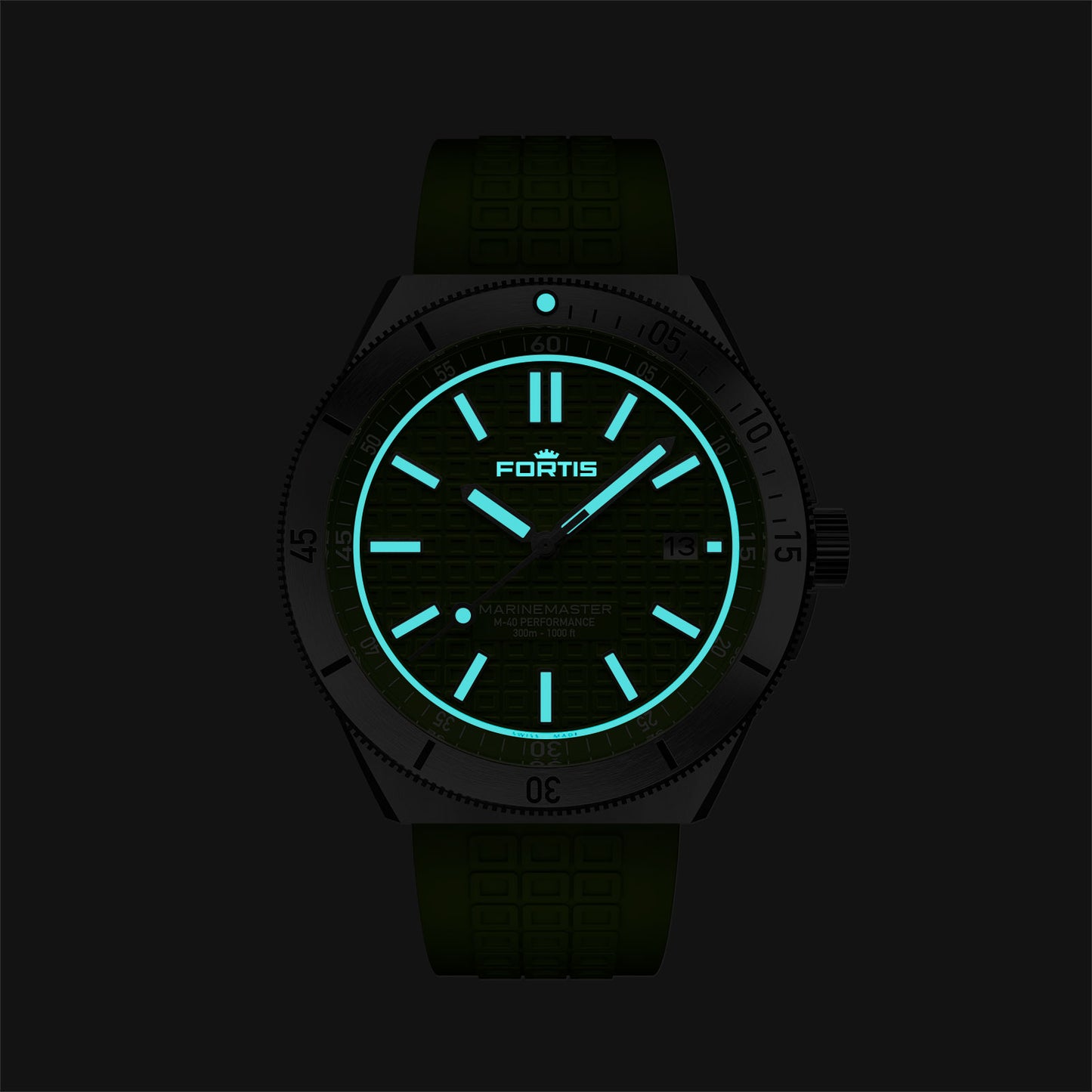 Fortis Marinemaster M-40 Woodpecker Green on H- Strap