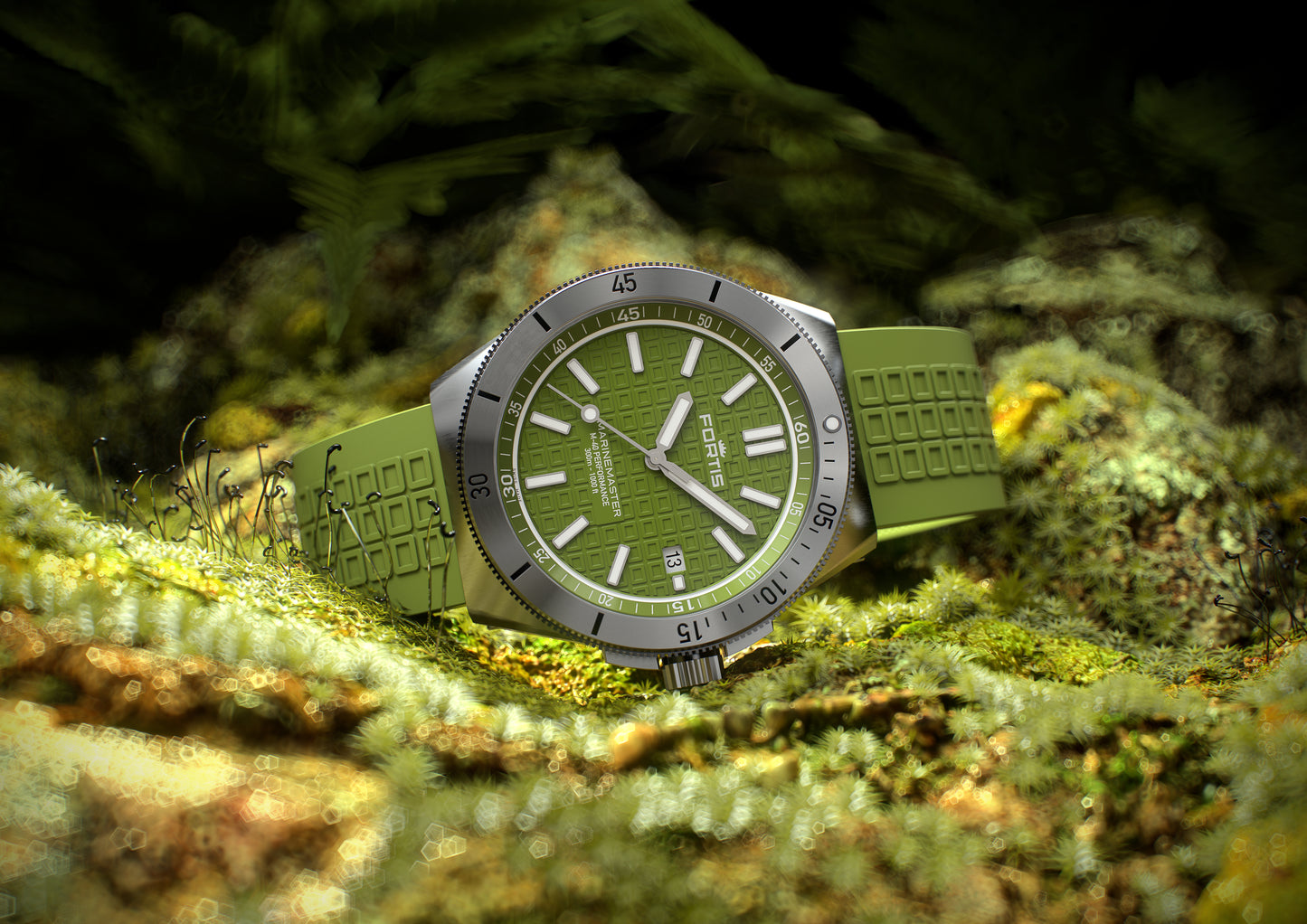 Fortis Marinemaster M-40 Woodpecker Green on H- Strap
