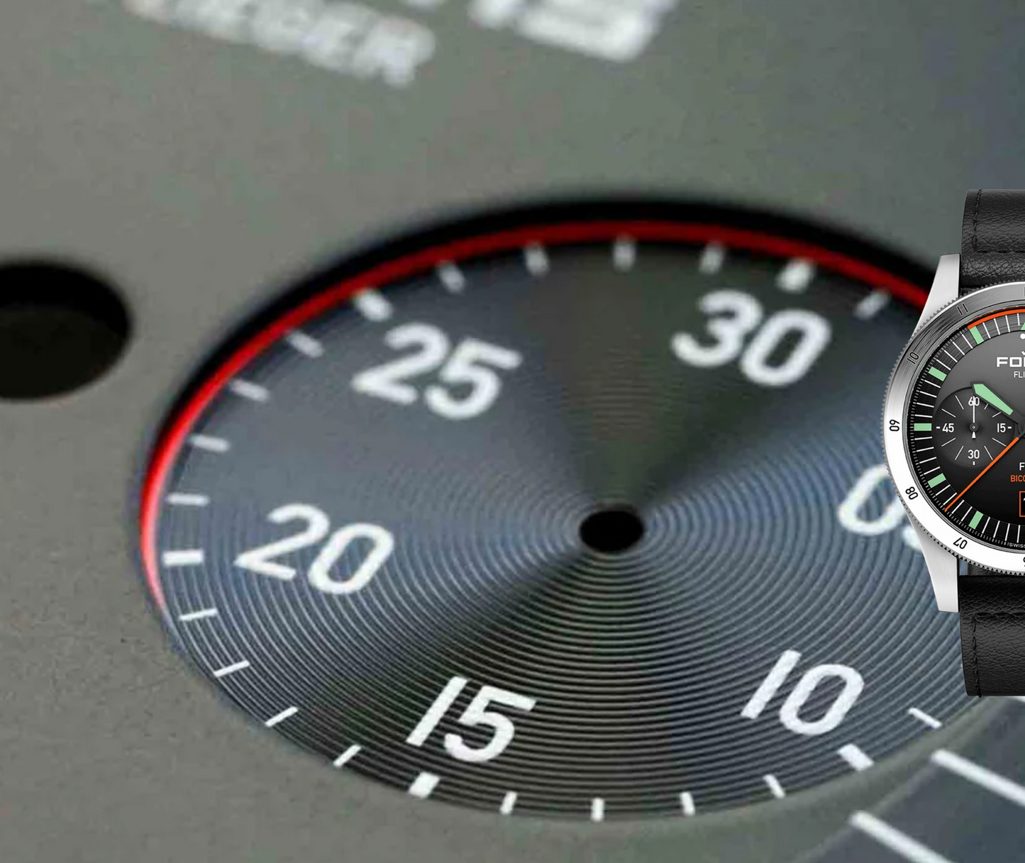 Fortis Flieger F-43 Bicompax auf Aviator Band