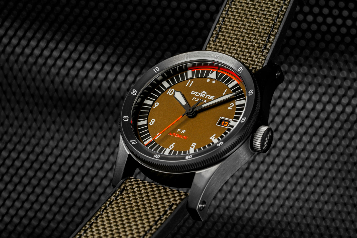 Flieger F-41 Werk 7 Tactical Green auf Hybrid Strap, F4220031