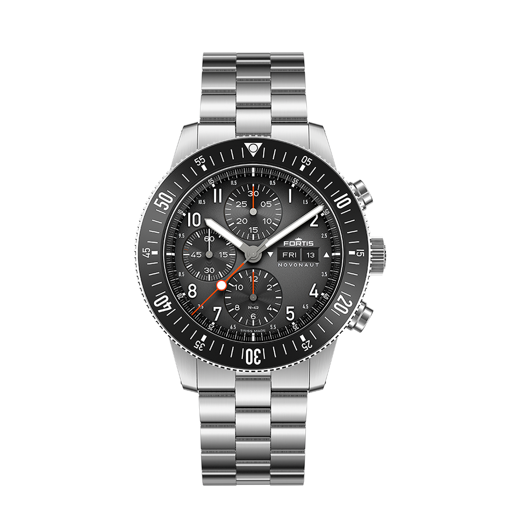 Fortis Novonaut N-42 Legacy Edition auf Block Bracelet