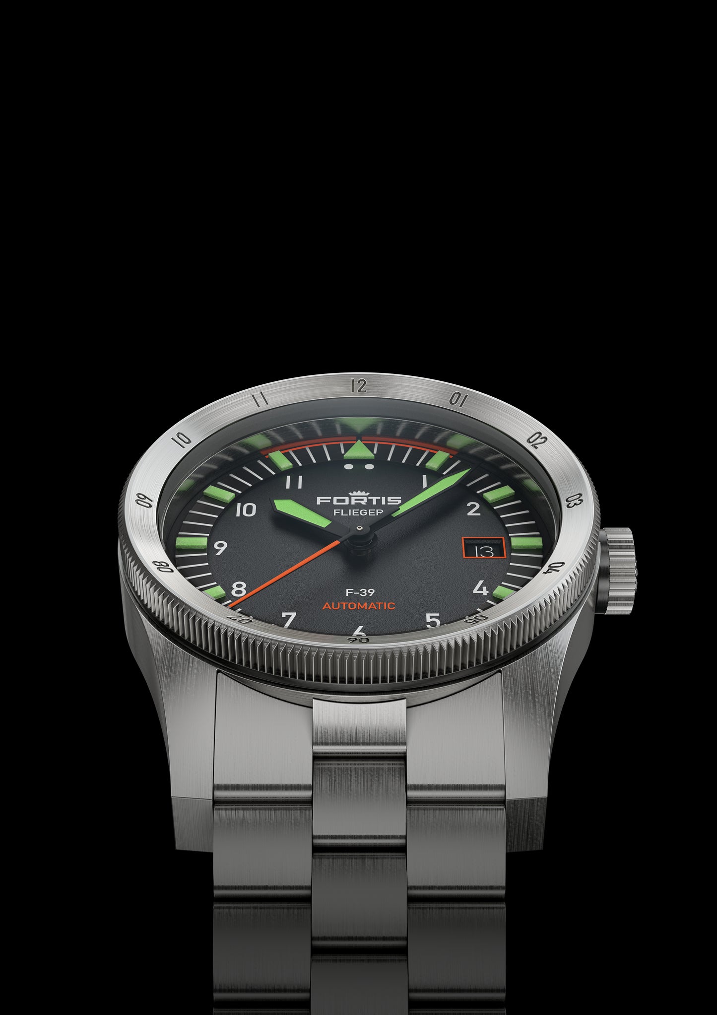 Fortis Flieger F-41 auf Block Bracelet