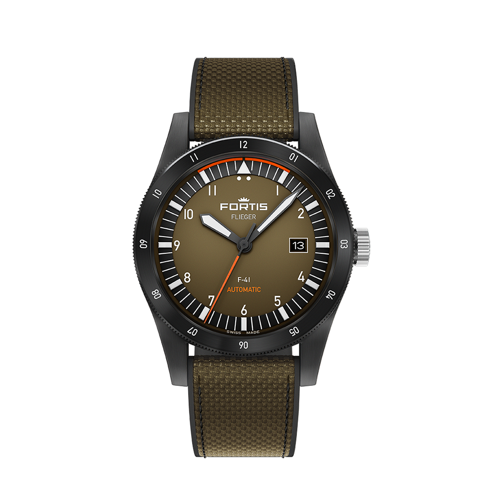 Flieger F-41 Werk 7 Tactical Green auf Hybrid Strap, F4220031