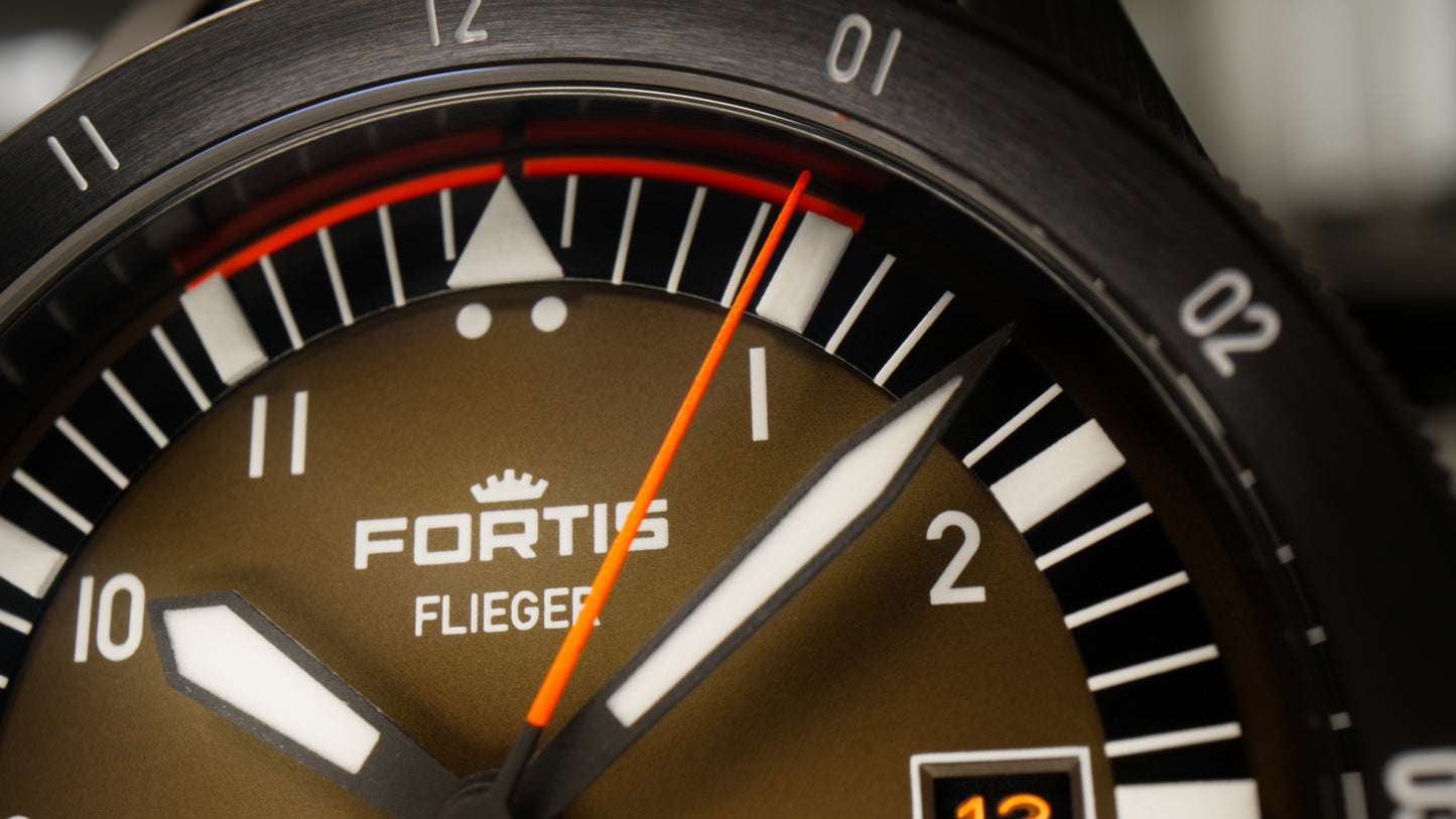 Flieger F-41 Werk 7 Tactical Green auf Hybrid Strap, F4220031