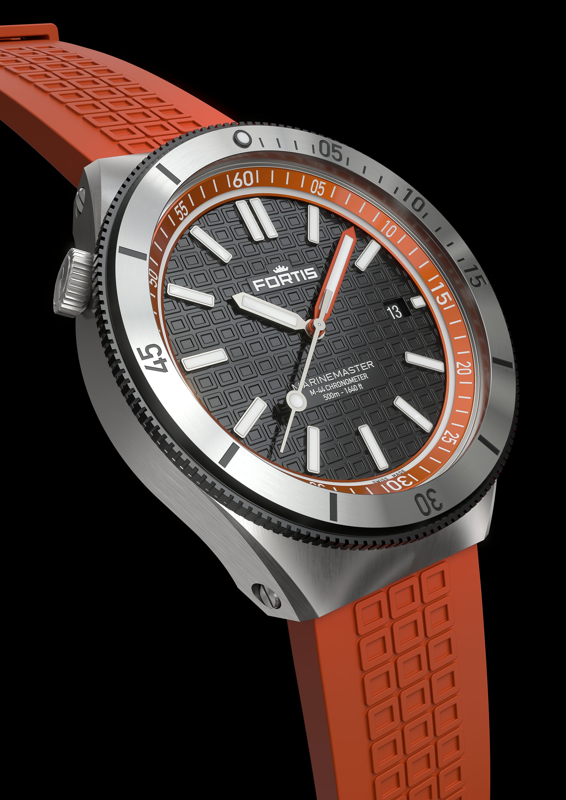 Marinemaster M-44 Amber Orange auf Horizon Strap, F8120013