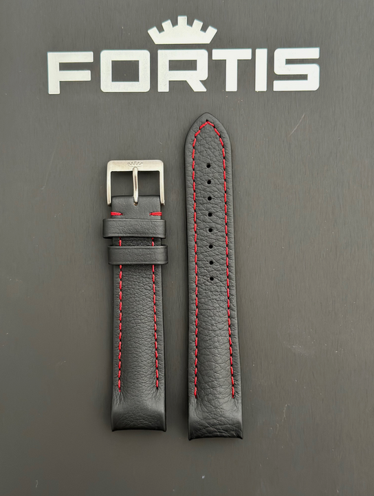 FORTIS  Armband für B-42  Modelle, Schwarz/Rot